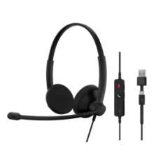 EPOS IMPACT 100 UC Stereo USB-C en USB-A headset voor hybride werken en zakelijke communicatie - SynFore