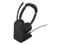 Jabra Evolve3 65 Stereo LINK 390c MS draadloze professionele headset met ANC en laadstandaard - SynFore