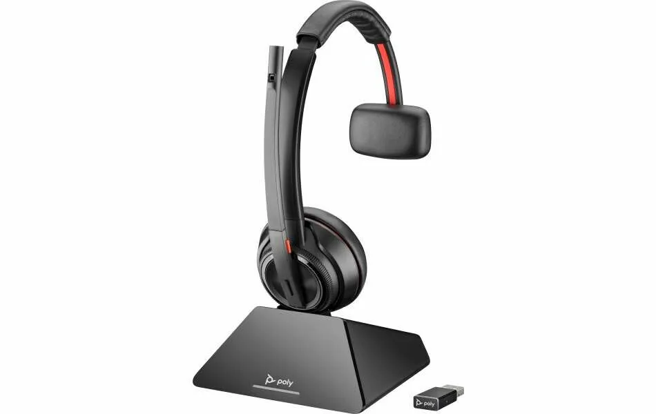 HP POLY Savi 8210-M Office DECT Single Ear Headset (8D3J8AA#ABB) - SynFore
