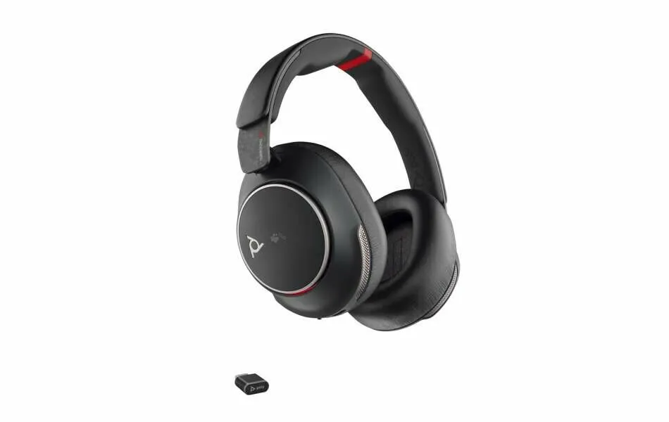 HP Poly Voyager Surround 85 UC voor Microsoft Teams gecertificeerde USB-C-headset + USB-C/A-adapter + oplaadstandaard (8G7T8AA) - SynFore