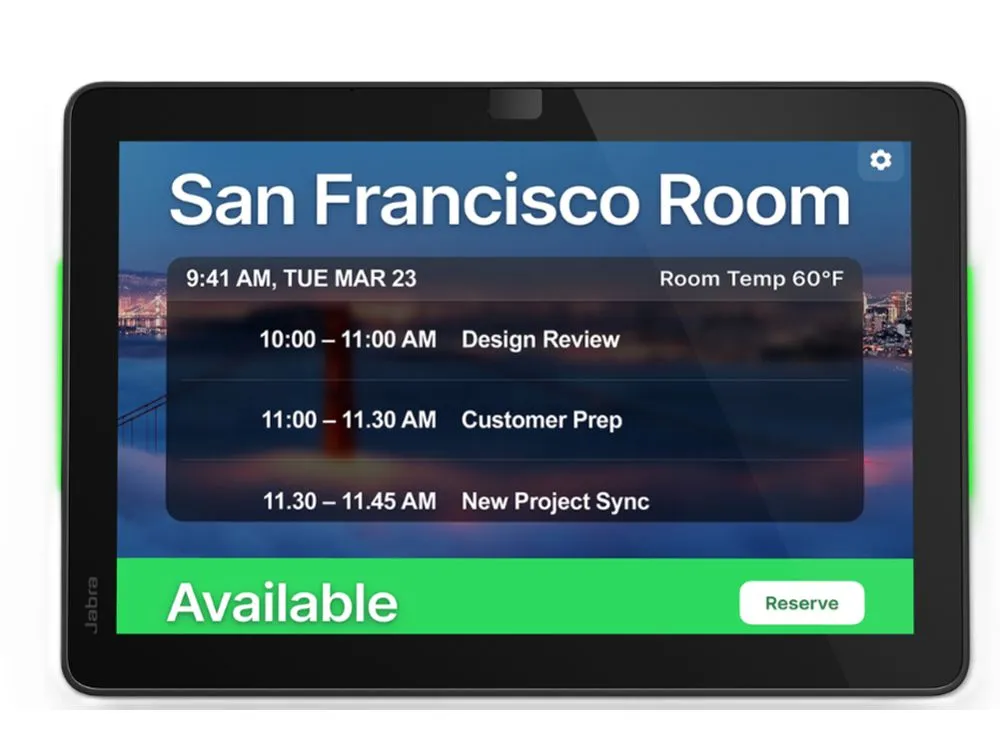 Jabra Scheduler UC Global room panel met LED statusindicator - SynFore