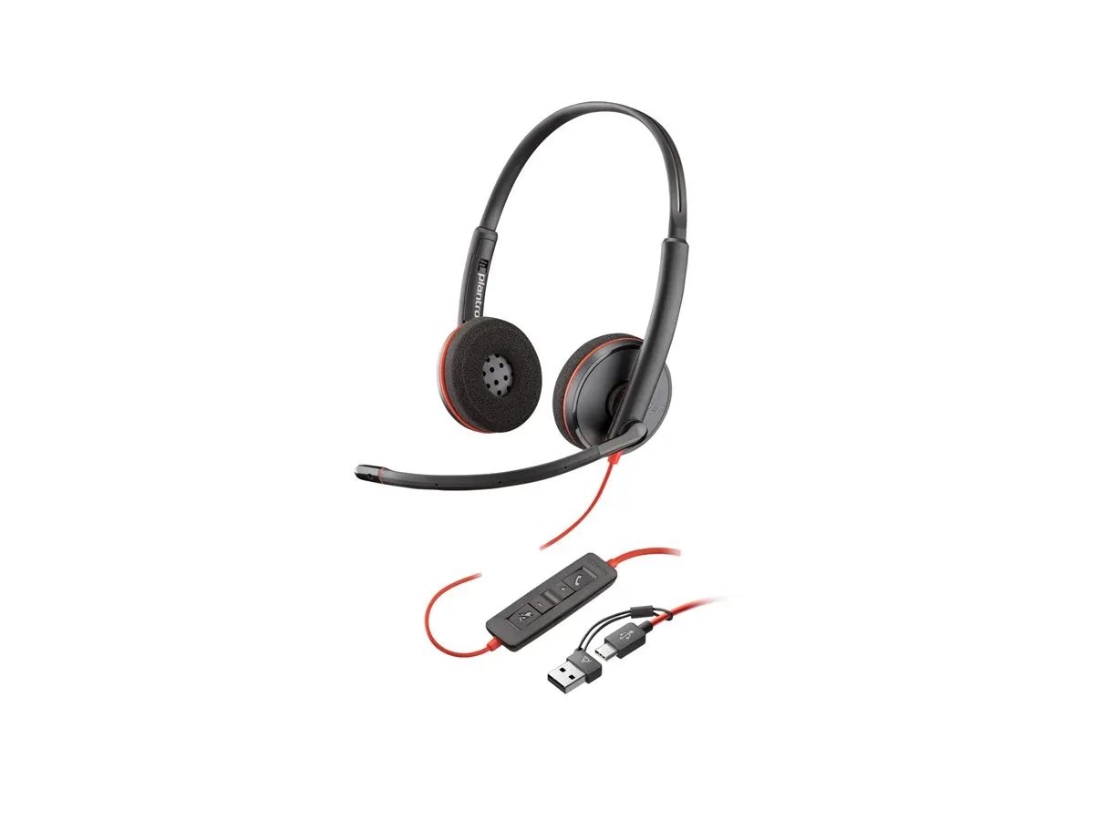HP Poly Blackwire 3215 mono headset met USB-C en 3.5mm aansluiting - SynFore