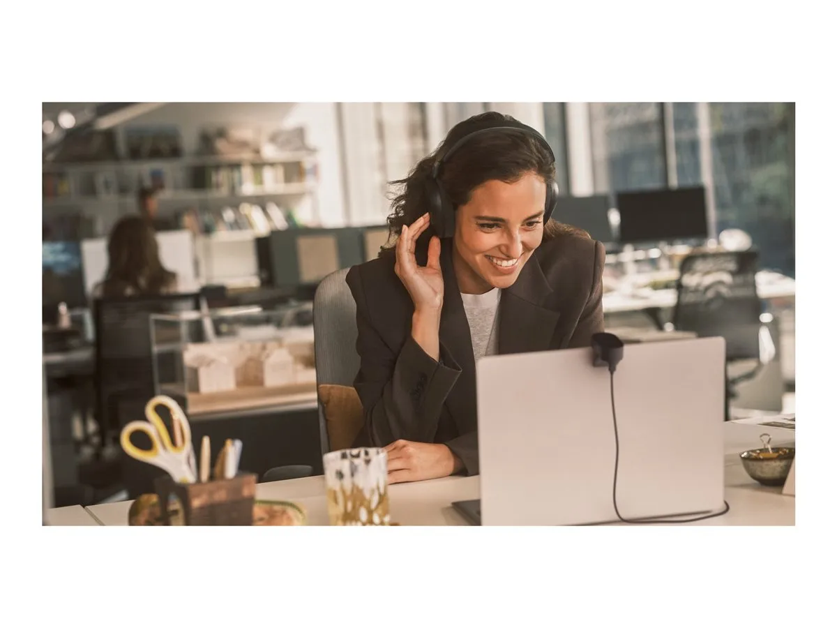 Jabra Evolve3 85 UC headset met Link390a USB-A adapter - SynFore