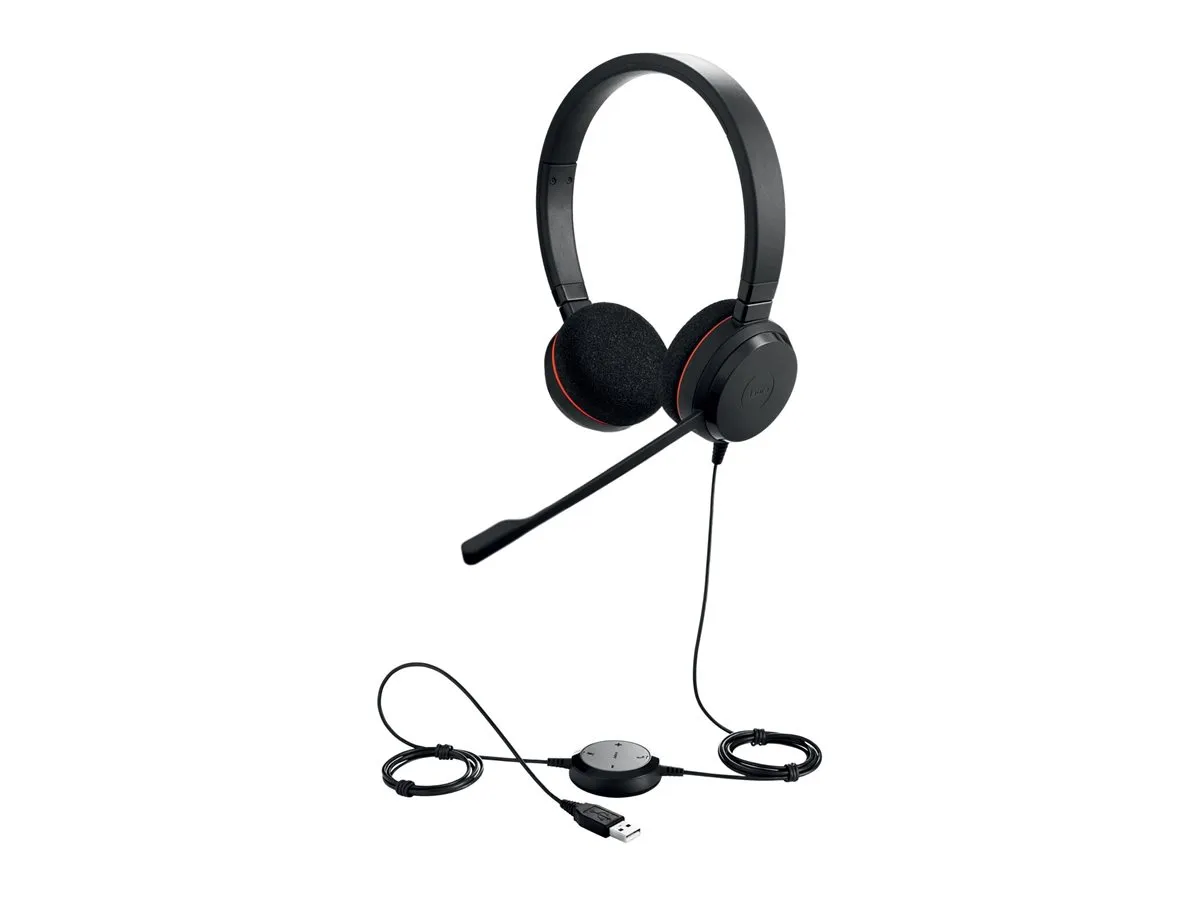 Jabra Evolve 20 USB-C/A MS Stereo headset voor professioneel gebruik - SynFore