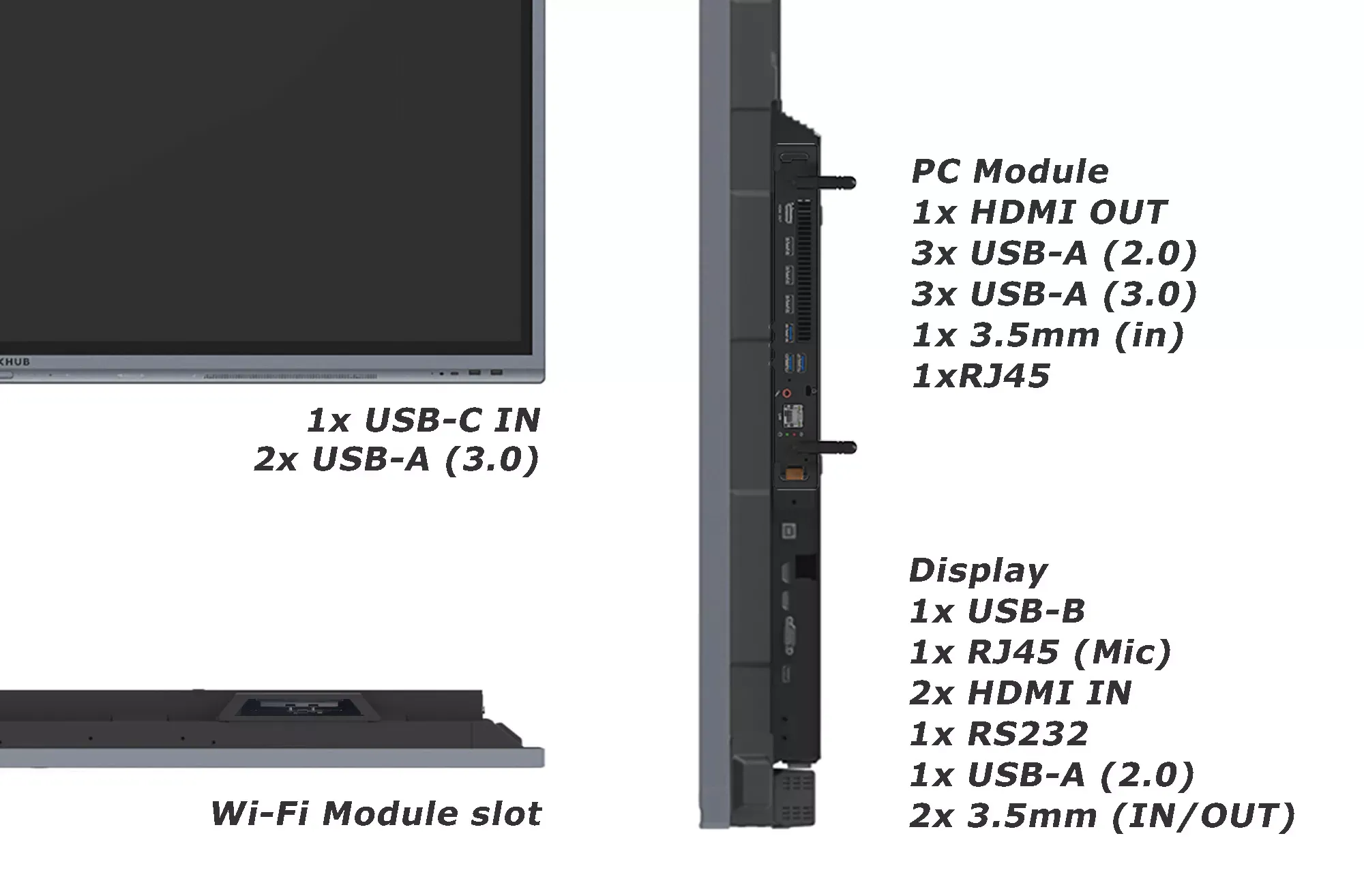 MAXHUB XBoard V7 C9850 98 inch interactief 4K display met Windows i5 module - SynFore