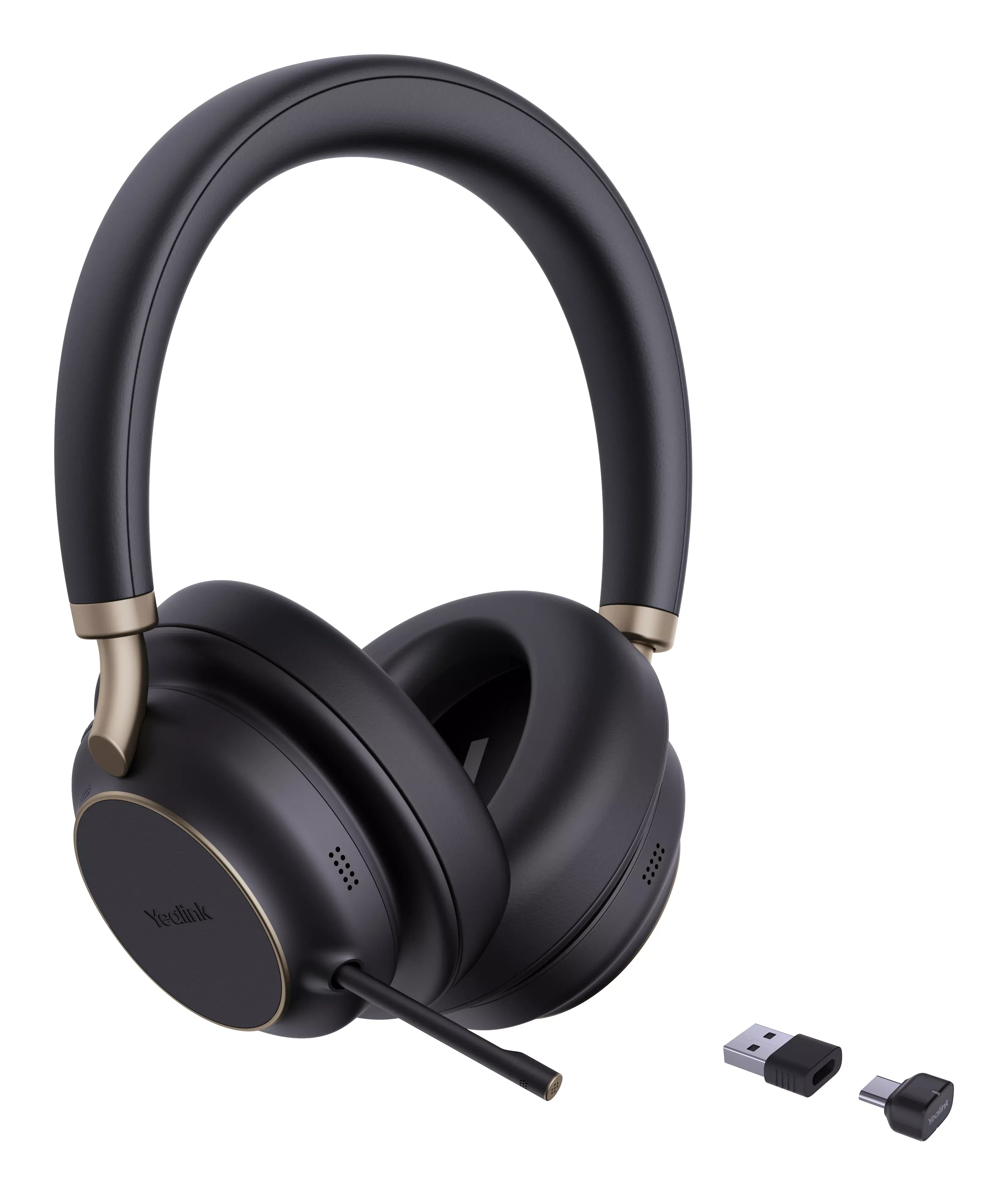 Yealink BH76 Plus Teams headset met USB-C/A adapter en oplaadstandaard - SynFore