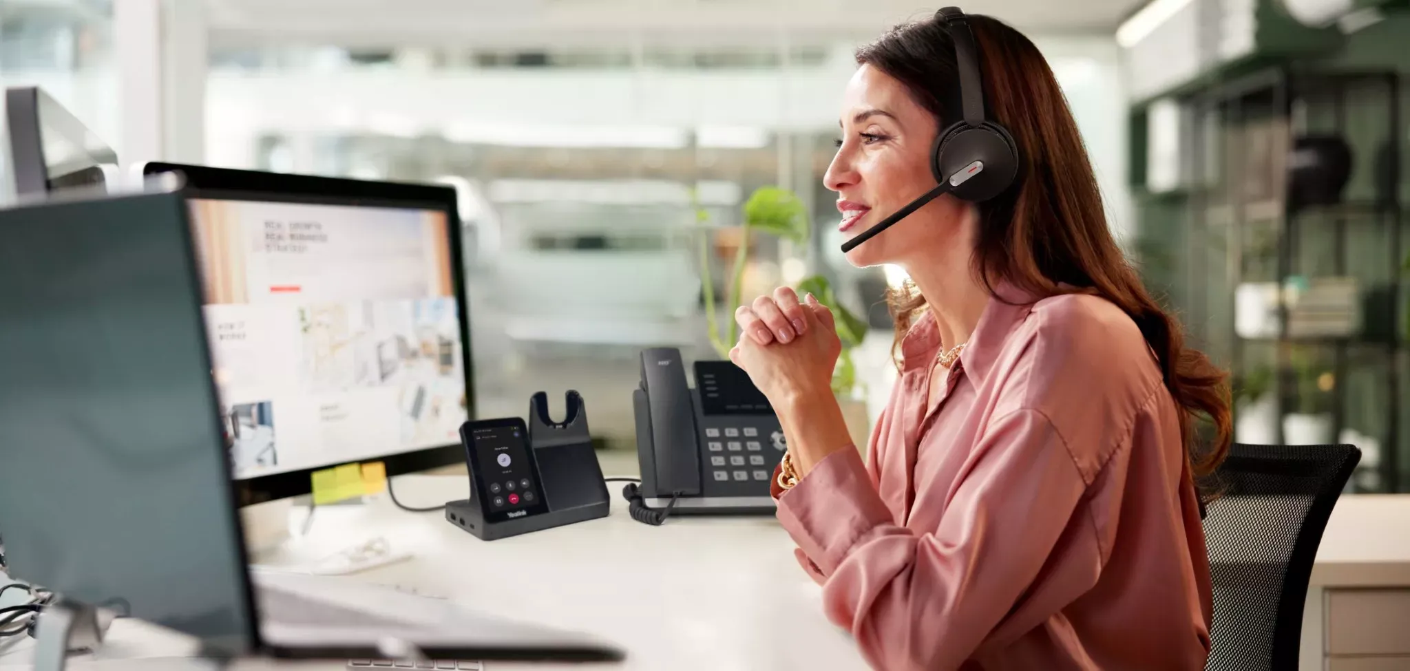 Yealink WH64 Workstation Dual professionele draadloze headset - SynFore