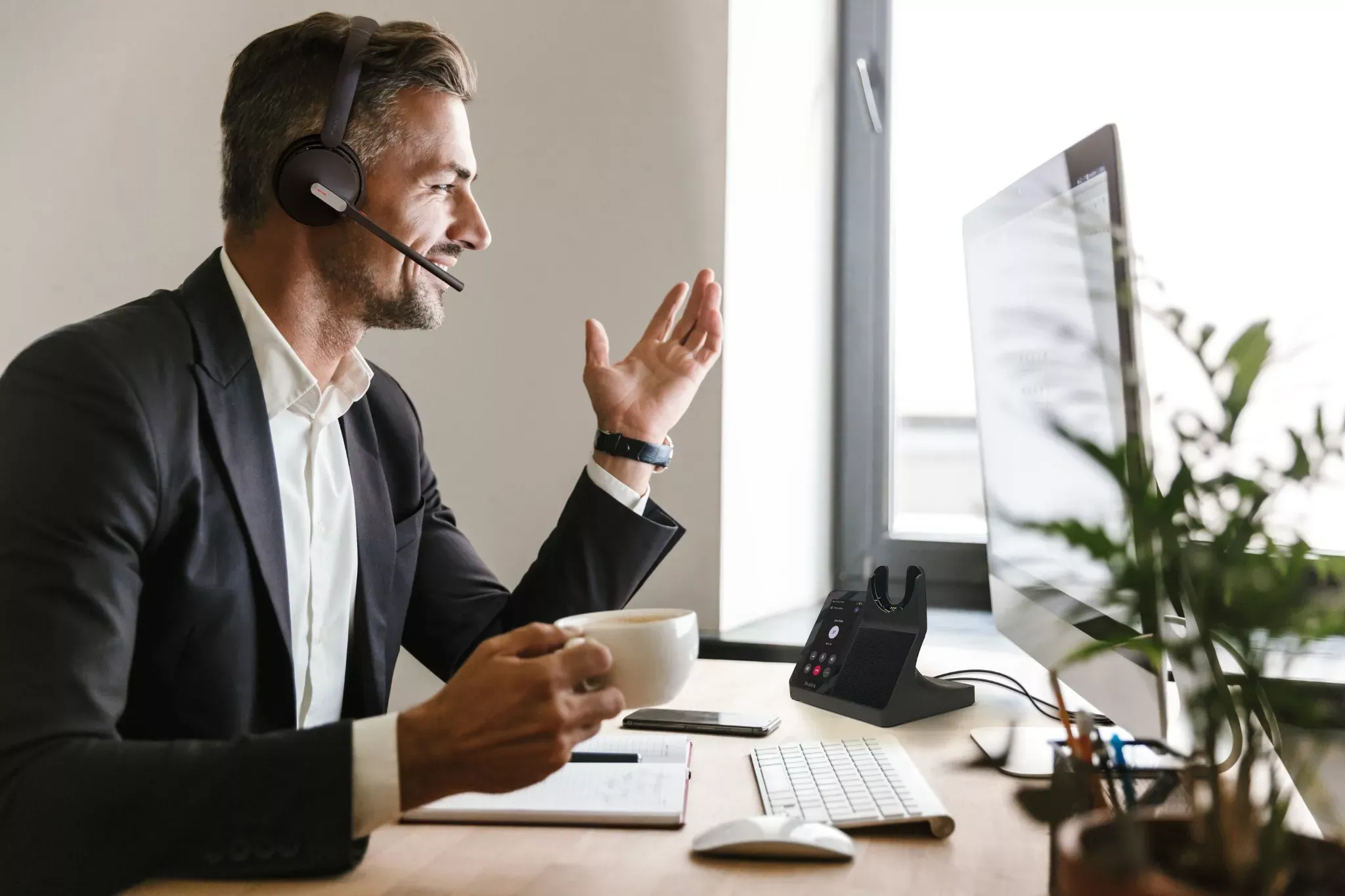 Yealink WH64 Workstation Dual professionele draadloze headset - SynFore