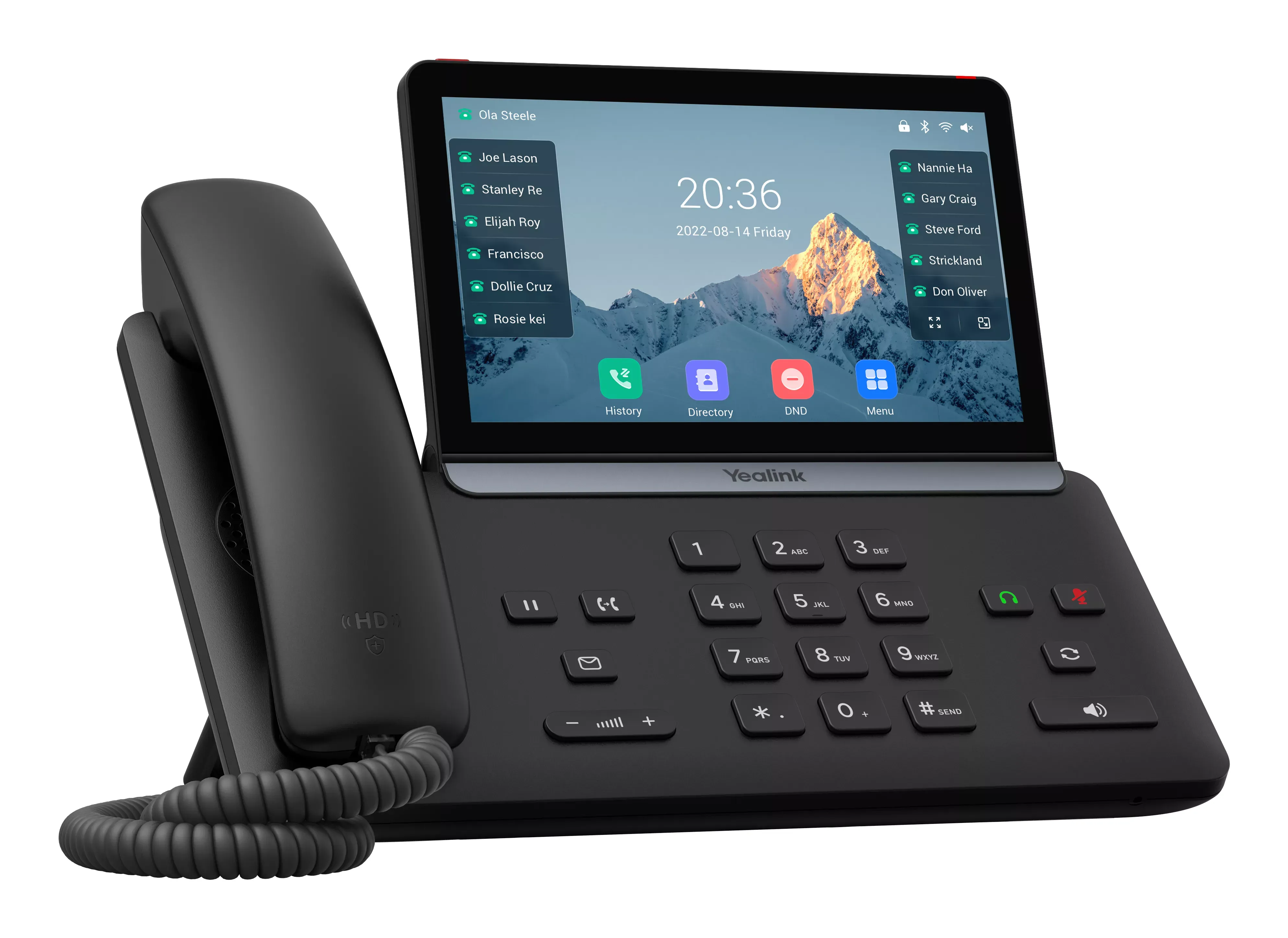 Yealink SIP-T87W zakelijke IP-bureautelefoon met touchscreen en draadloze connectiviteit - SynFore