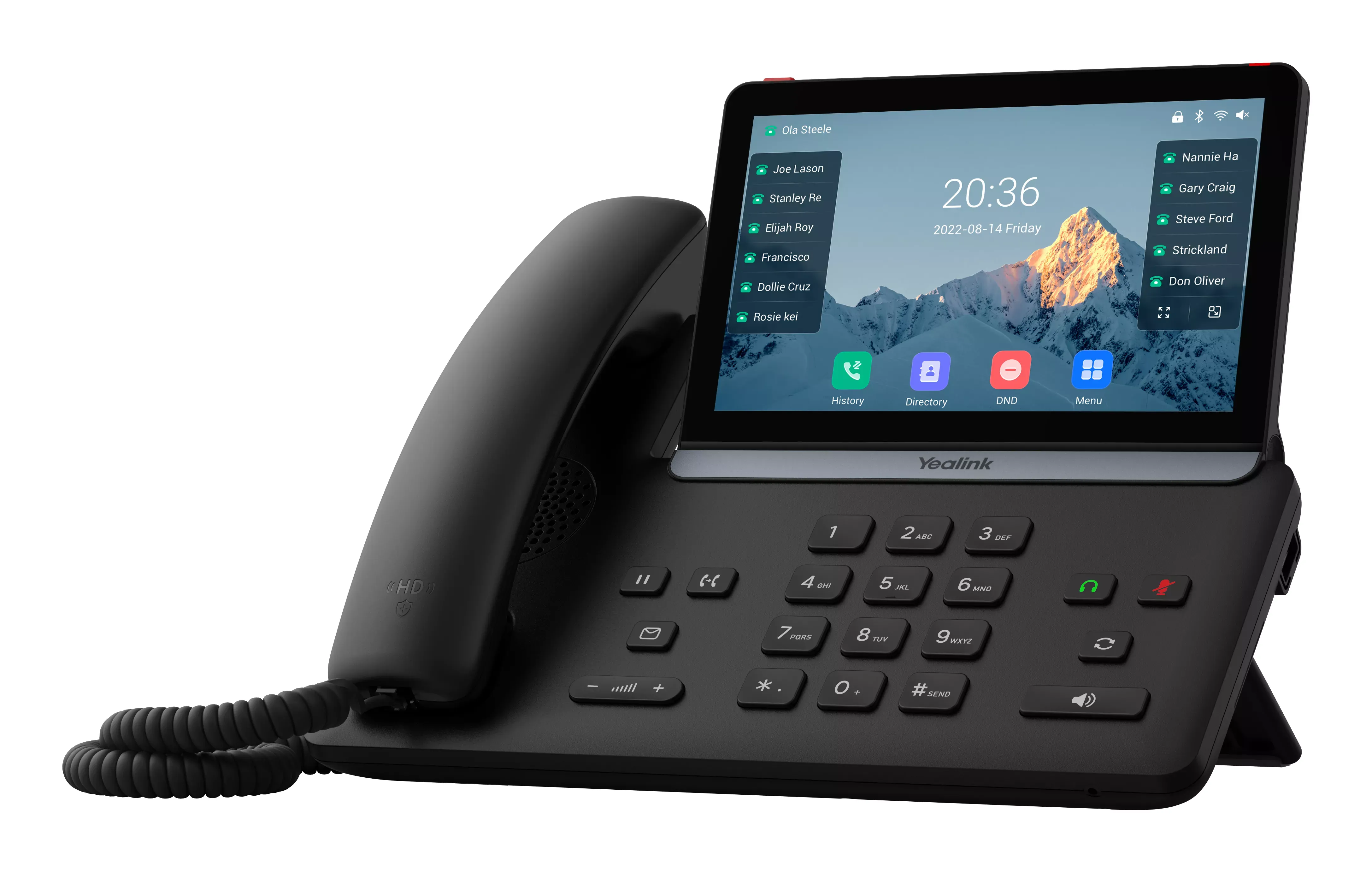 Yealink SIP-T87W zakelijke IP-bureautelefoon met touchscreen en draadloze connectiviteit - SynFore