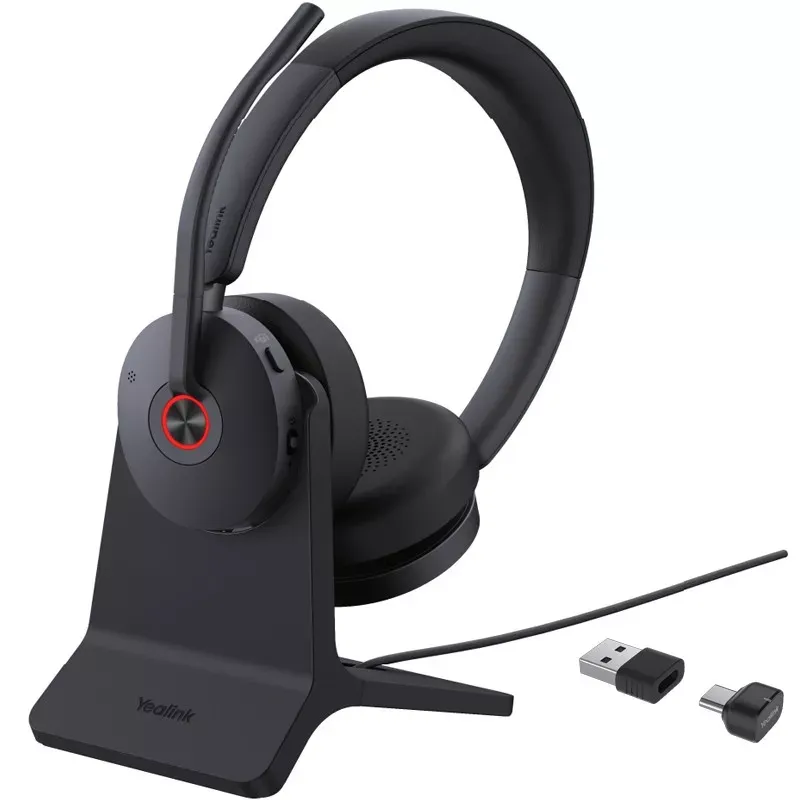 Yealink BH74 Teams headset met oplaadstandaard en USB-C USB-A connectiviteit - SynFore