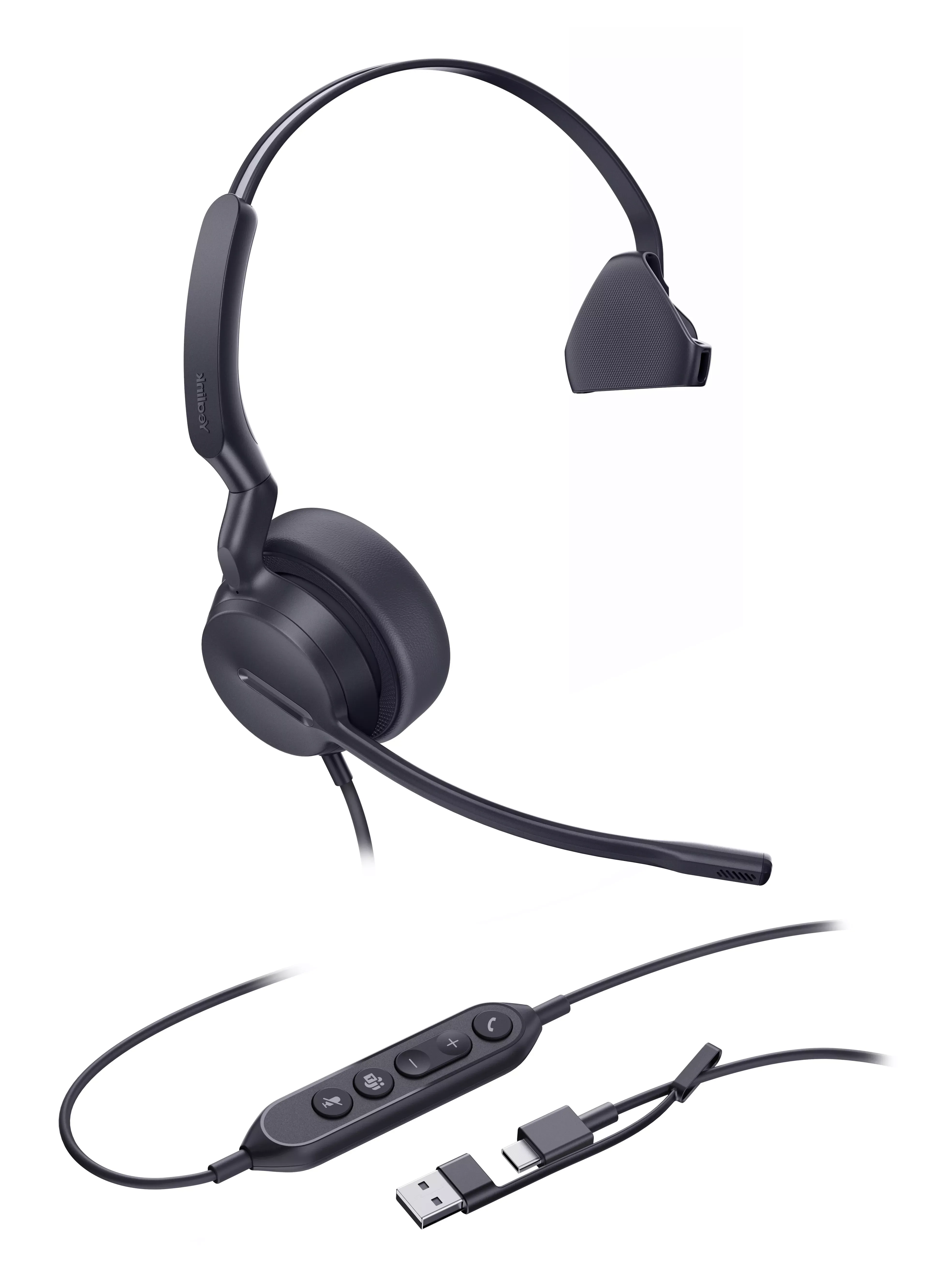 Yealink UH42 Mono Teams USB-C A headset voor Microsoft Teams en zakelijke communicatie - SynFore