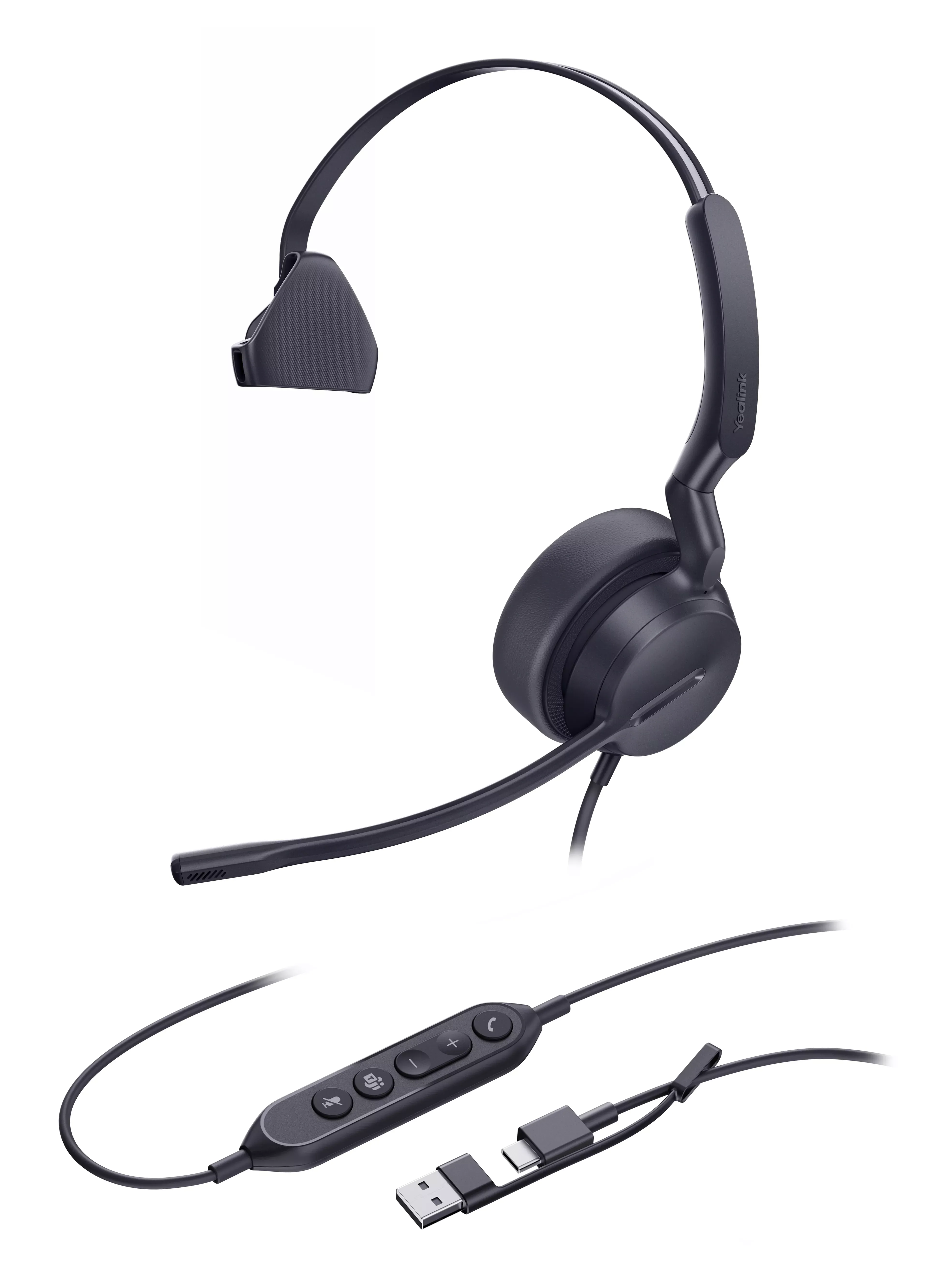 Yealink UH42 Mono Teams USB-C A headset voor Microsoft Teams en zakelijke communicatie - SynFore
