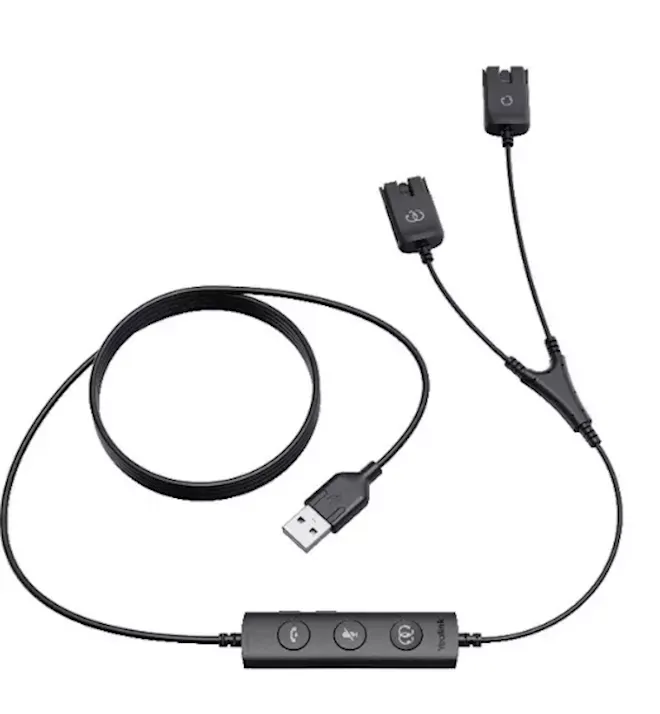 Yealink USB QD Trainer Cable trainingskabel voor headset coaching en training - SynFore