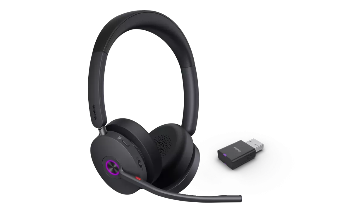 Yealink WH68 Hybrid Teams draadloze headset met DECT, Bluetooth en ANC voor professioneel gebruik - SynFore