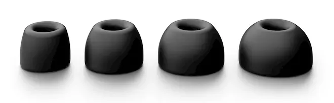 EPOS ADAPT E1 zwarte vervangende ear tips voor optimaal draagcomfort en perfecte pasvorm - SynFore