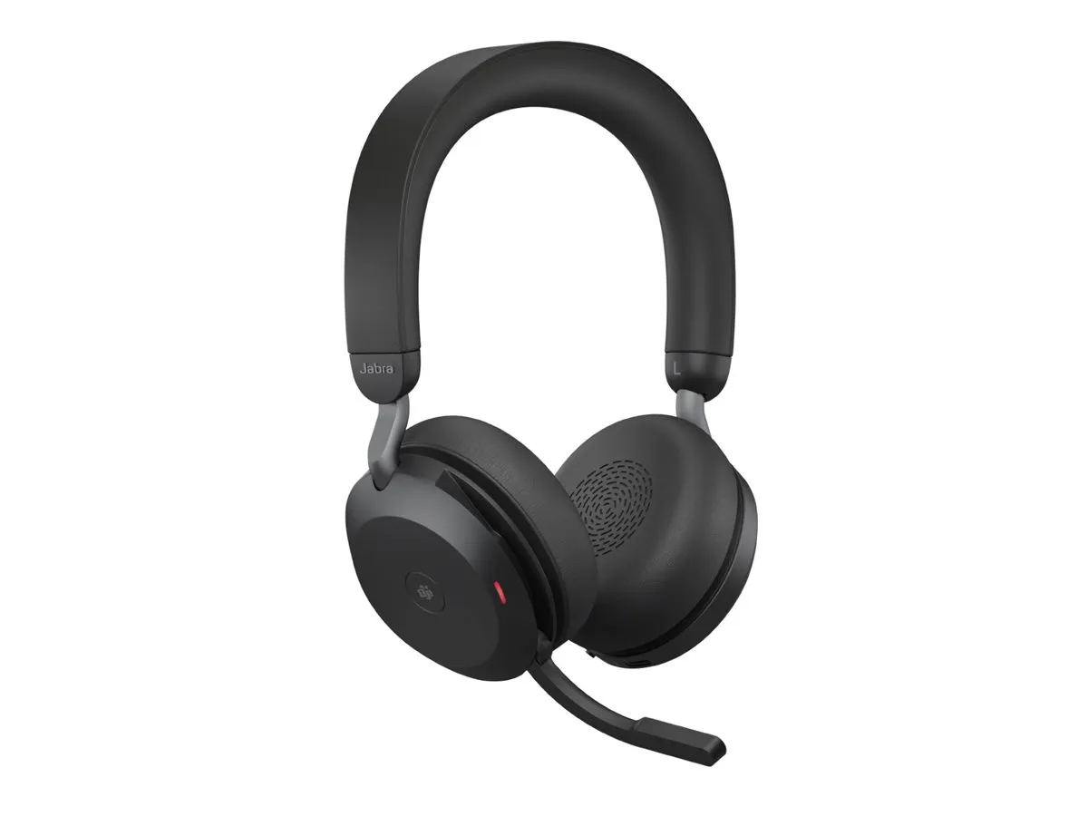 Jabra Evolve2 75 Bluetooth headset USB-A zwart met Active Noise Cancelling en Microsoft Teams-certificering - SynFore