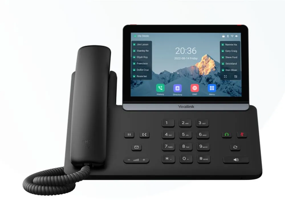 Yealink SIP-T88V Smart Video IP-telefoon met touchscreen en HD-camera - SynFore