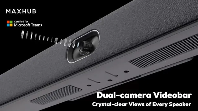 MAXHUB XBar V50 professionele Microsoft Teams Rooms videobar met dual-camera en AI - SynFore