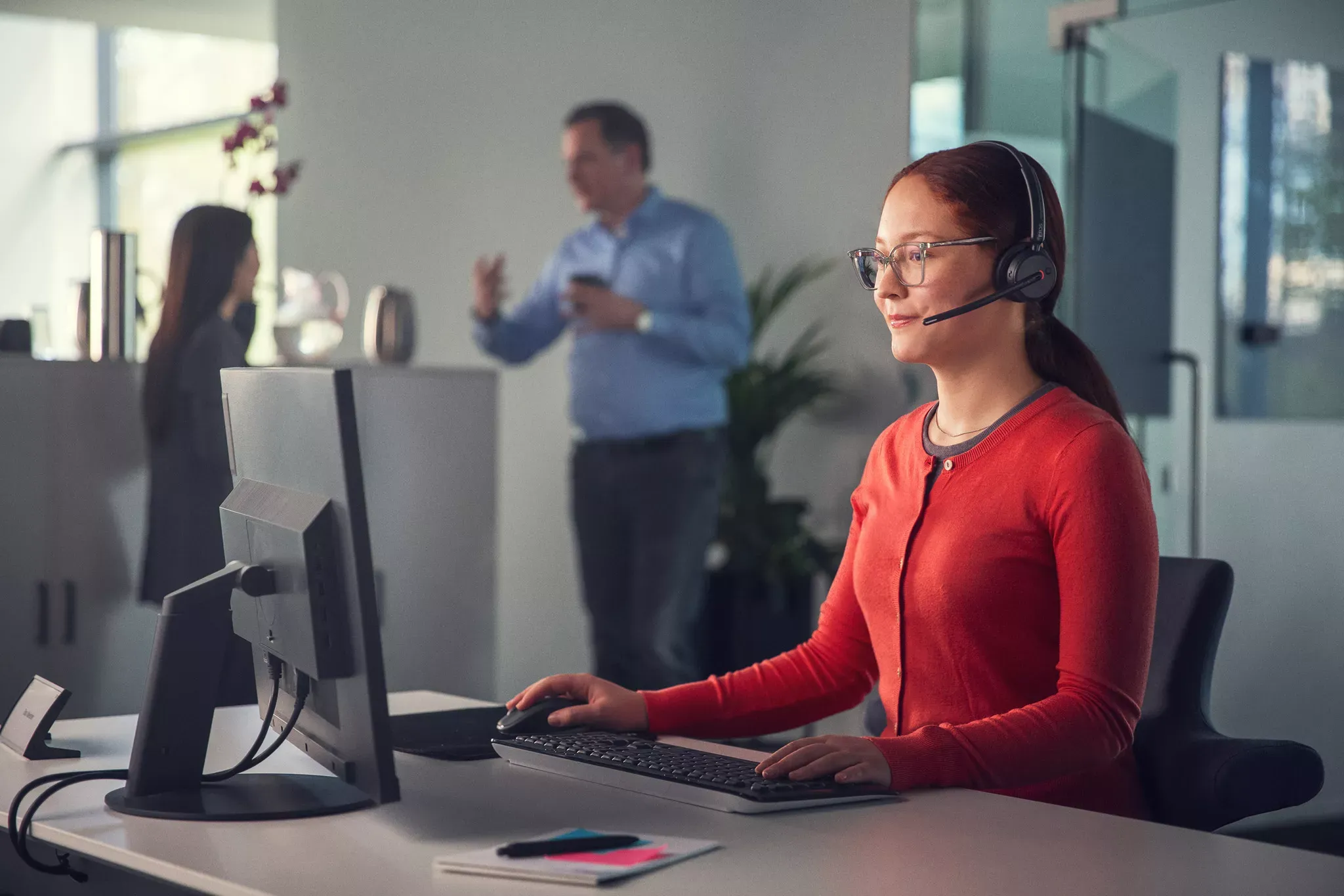 EPOS IMPACT 400 MS UC ANC WLC USB-C+A draadloze professionele stereo headset met Hybrid ANC en Microsoft Teams-certificering - SynFore